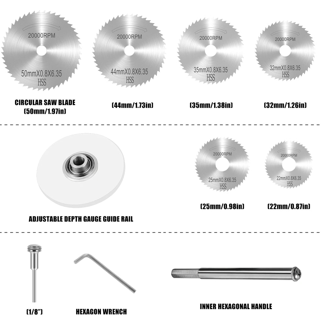22–50mm Circular Saw Blade Set & Pipe Cutting Positioner Kit Pipe Cutting Kit Richie's D 9PCS Set