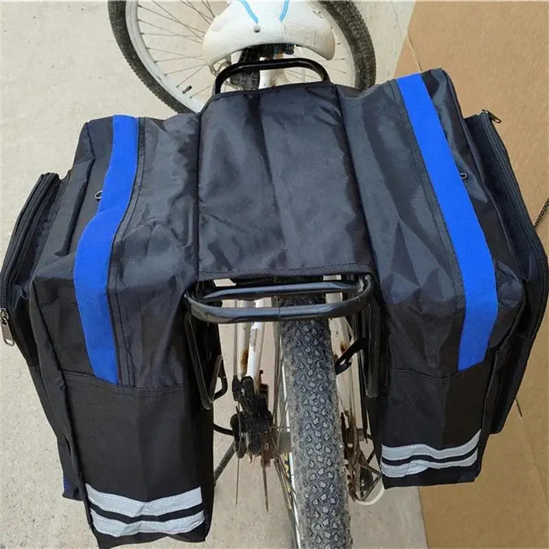 Bike Trunk Bag Double Side Rear Rack Cycling Bag – 600D Bicycle Trunk Bag Richie's Blue