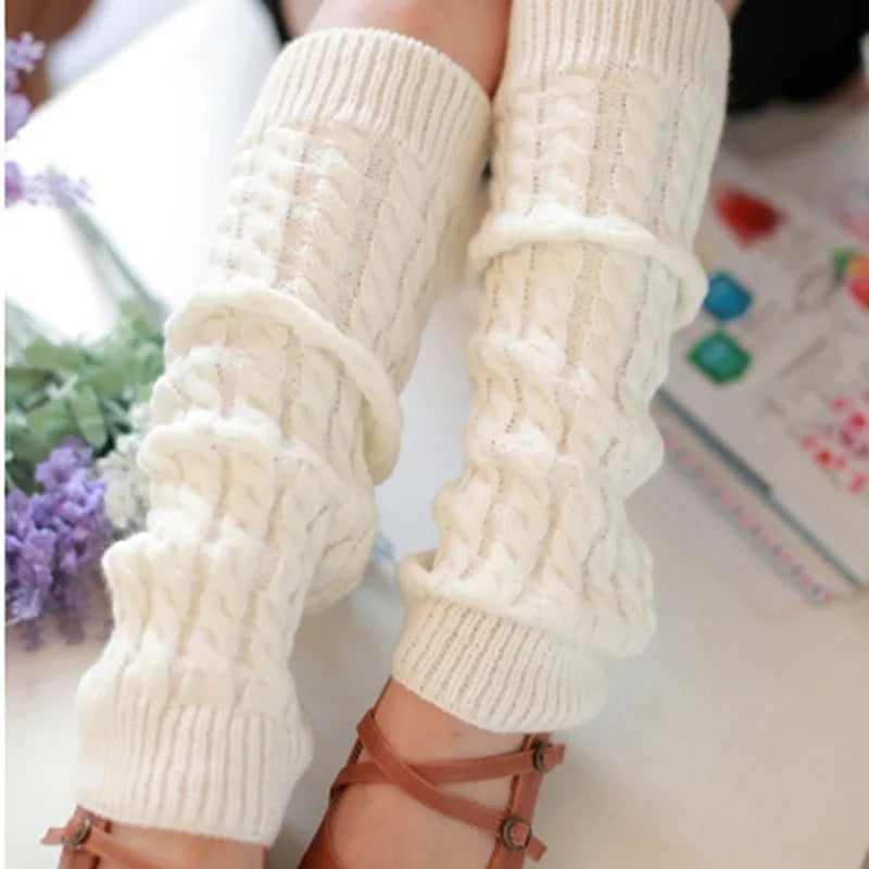 Women's Floral Knit Leg Warmers – Knee Cover & Sports Socks Leg Warmers Richie's