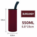 Neoprene Water Bottle Sleeve with Handle – 420/550ml Bottle Sleeve Richie's Burgundy 550ml