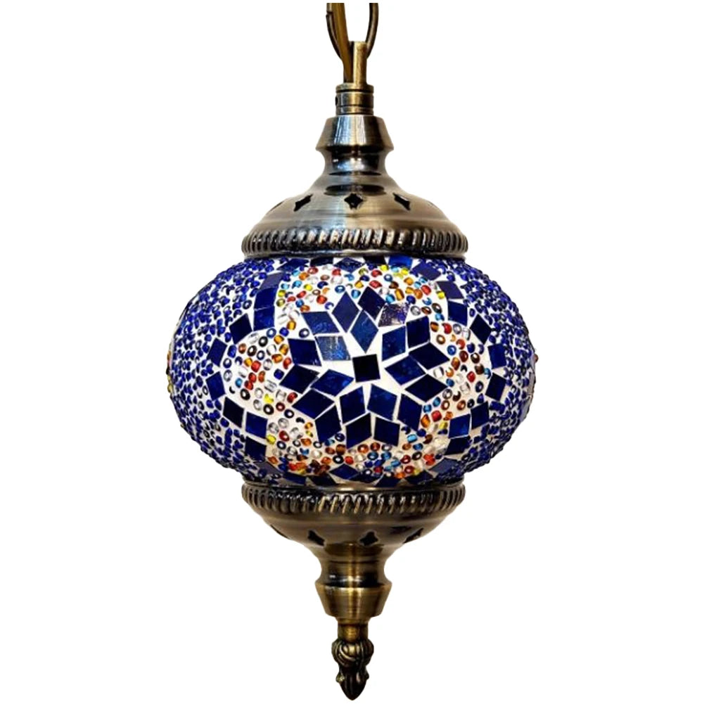 Turkish Mosaic Pendant Light – Handcrafted Glass Globe Chandelier Mosaic Pendant Light Richie's Type B