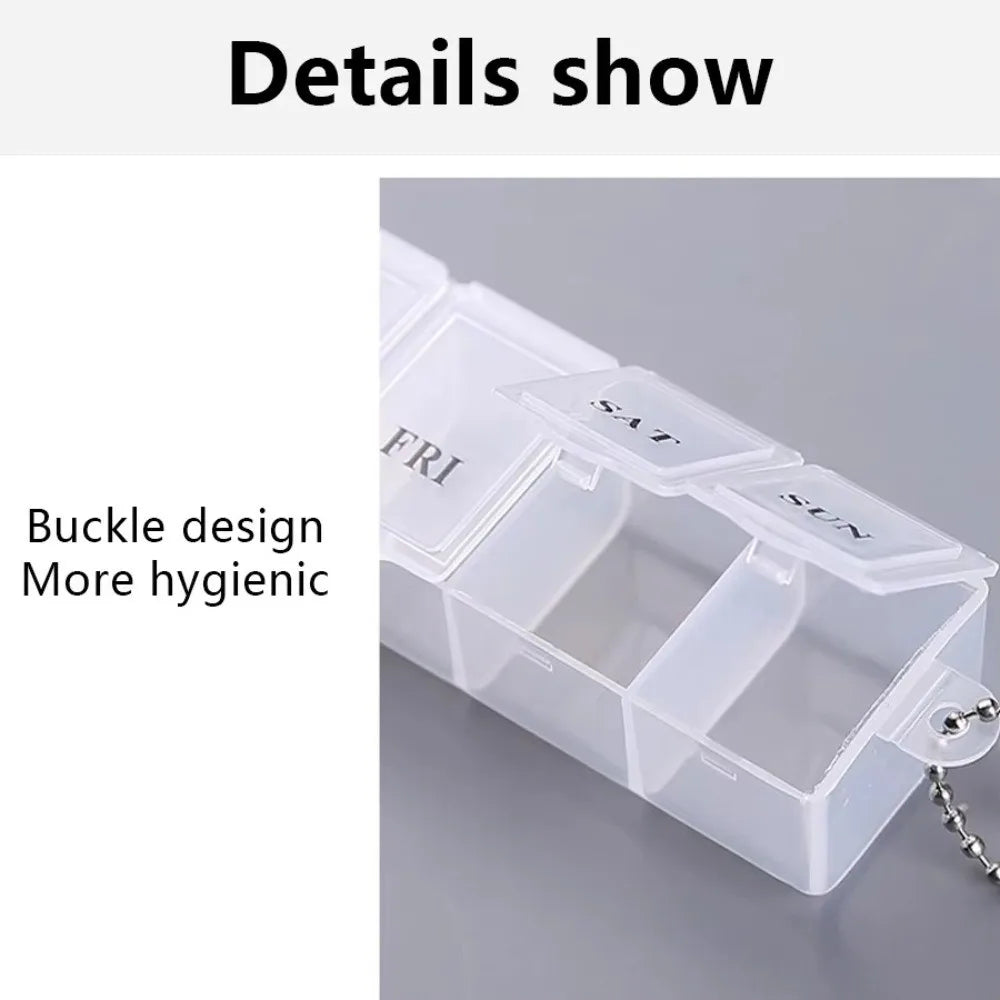 7-Day Weekly Pill Organizer – Mini Portable Pill Box Case Weekly Pill Organizer Richie's