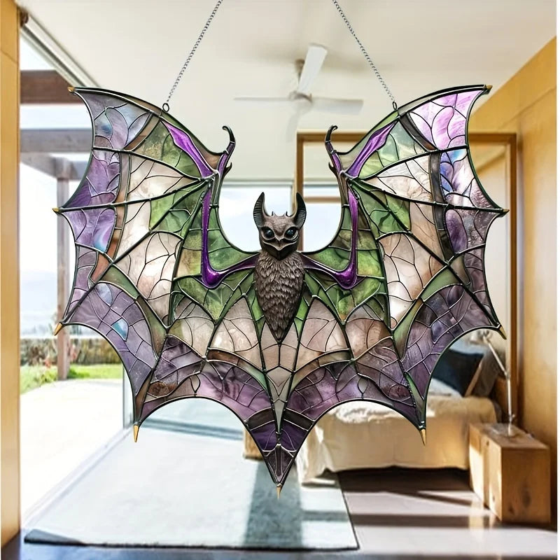 2D Acrylic Bat Suncatcher – Halloween Hanging Wall Ornament Halloween Ornament Richie's