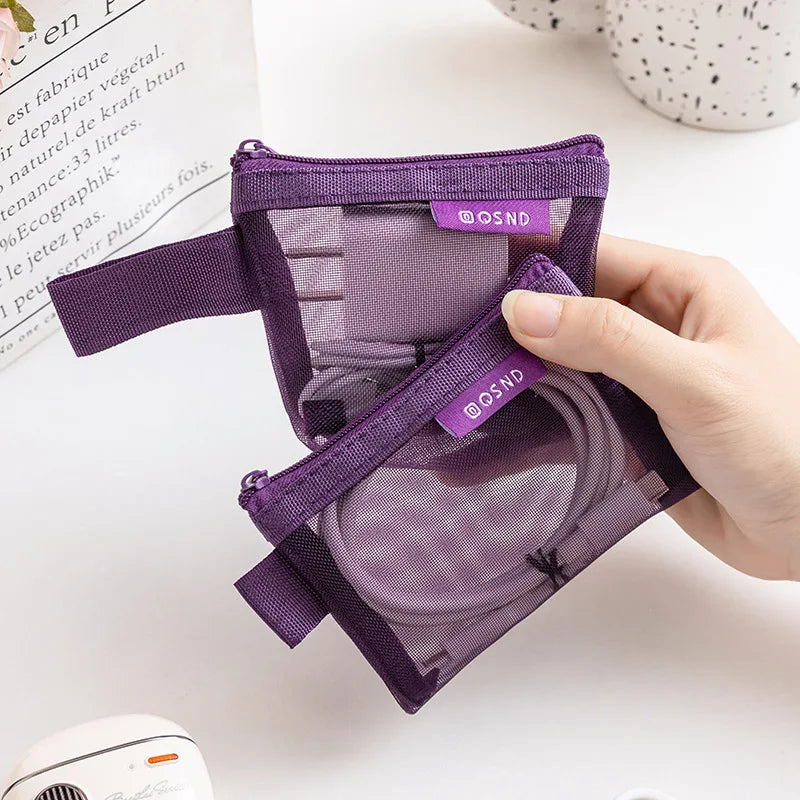 6-Pack Transparent Mesh Coin Purse Set – Travel Organizer Coin Purse Set Richie's