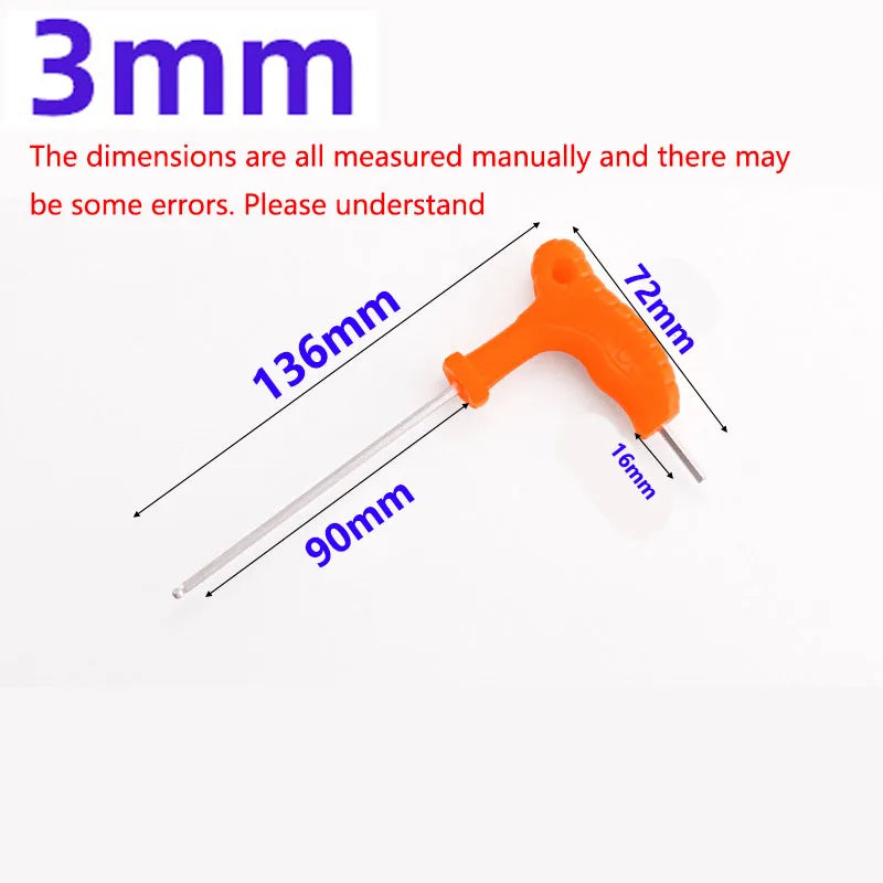 T-Handle Allen Wrench Set 2.5–14mm Metric Hex Keys | 9-Piece Hex Key Wrench Set Richie's 3mm