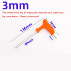 T-Handle Allen Wrench Set 2.5–14mm Metric Hex Keys | 9-Piece Hex Key Wrench Set Richie's 3mm