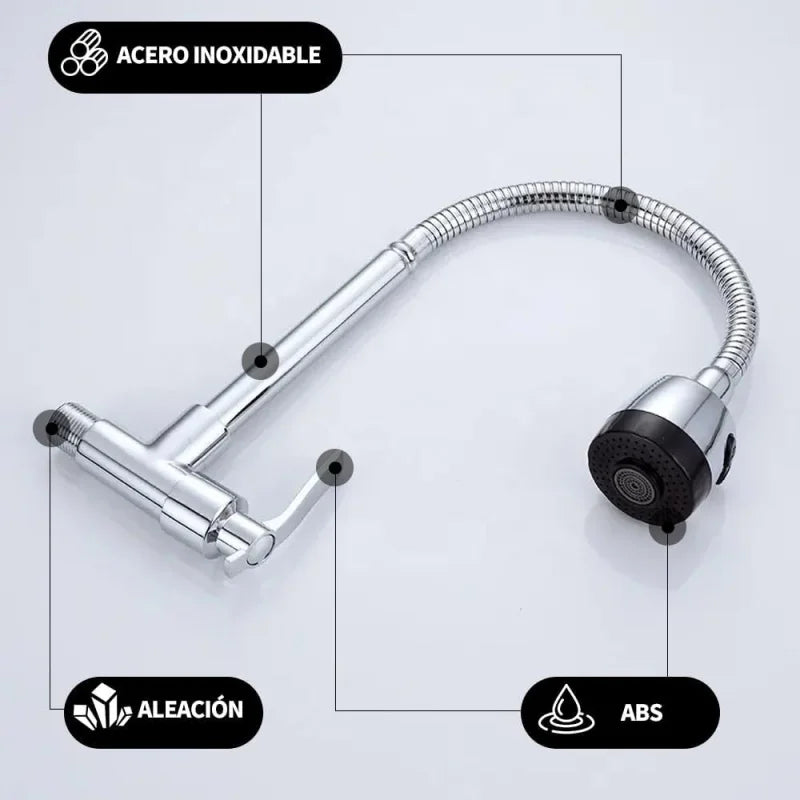 Wall Mount Kitchen Faucet 360° Rotating Hot & Cold Single Handle Wall Mount Faucet Richie's