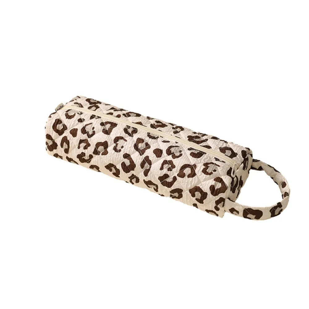 Quilted Hair Dryer Storage Bag with Handle – Travel Case Hair Tool Storage Bag Richie's Leopard Print