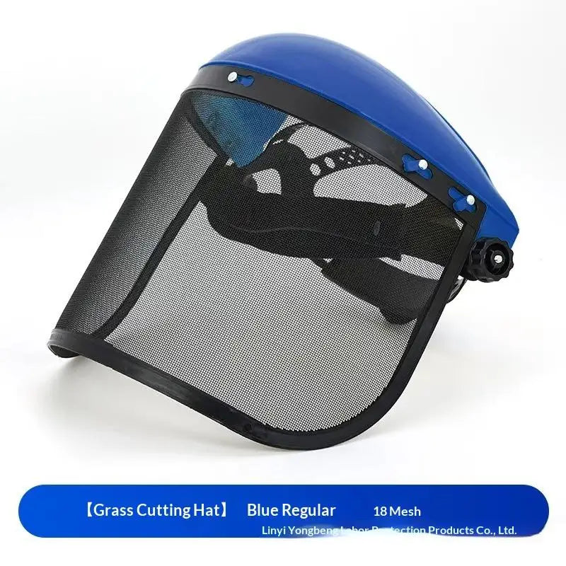 Adjustable Wire Mesh Face Shield Safety Helmet | Garden & Saw Safety Face Shield Richie's Blue