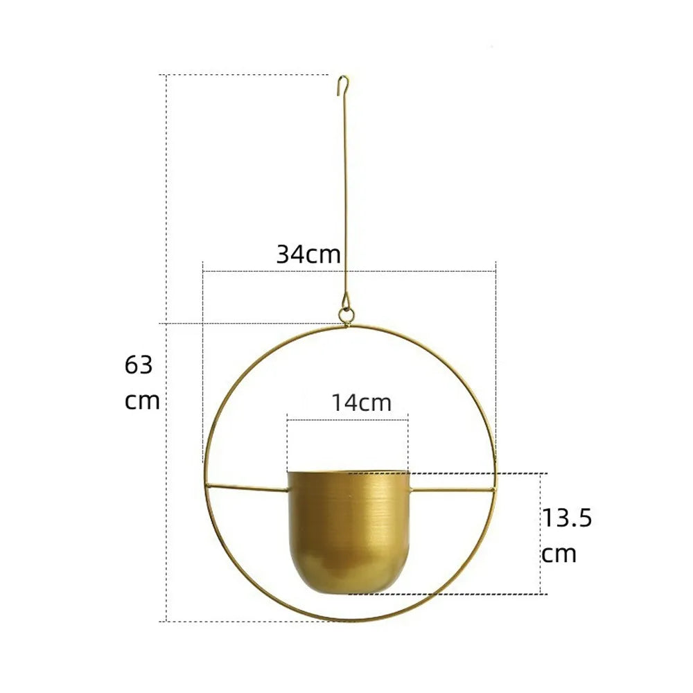 Iron Hanging Flower Pot Basket with Hook – Home Decor Hanging Planter Richie's C