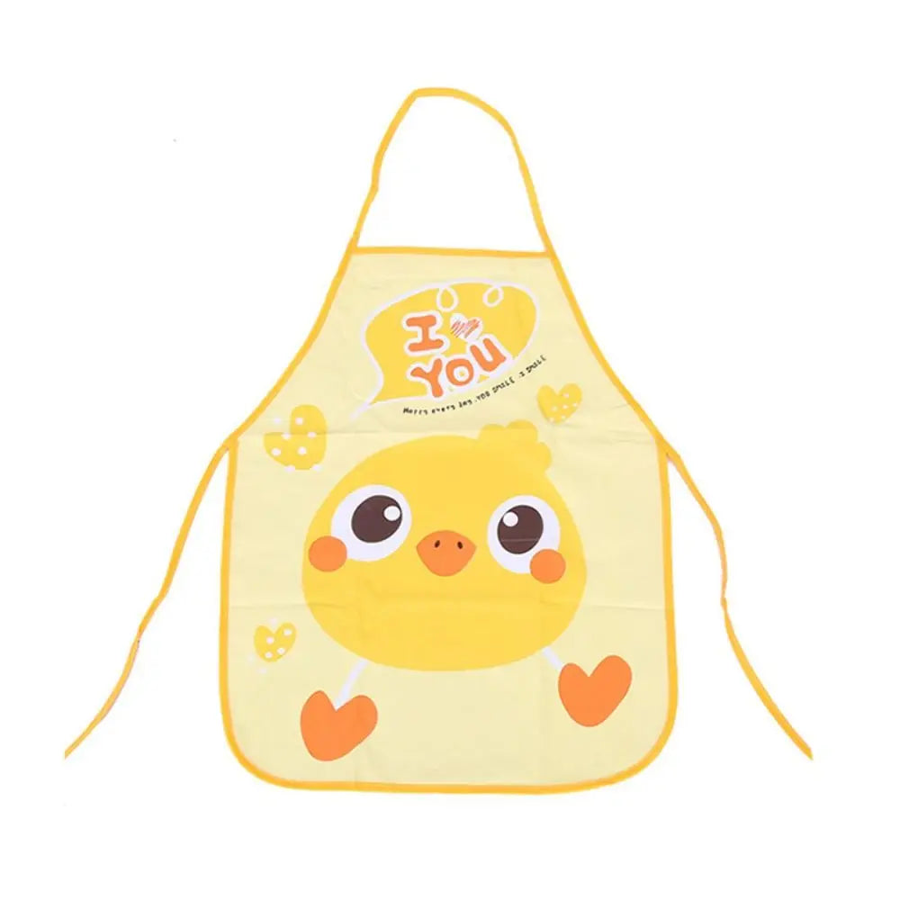 Waterproof Cartoon Apron – Unisex Kitchen & Painting Smock Kitchen Apron Richie's Yellow-Apron