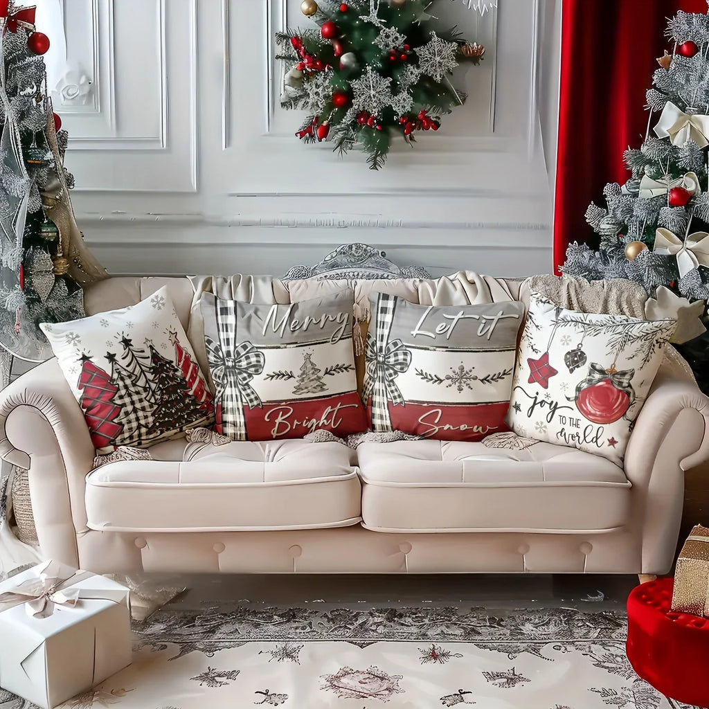 Reversible Christmas Pillow Covers – Santa & Reindeer Zip Christmas Pillow Cover Richie's