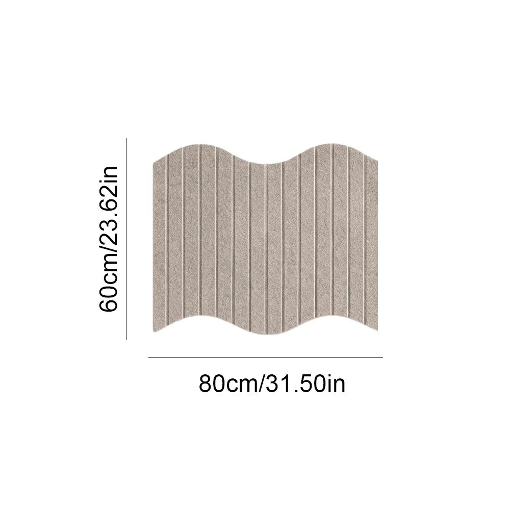 Wave Edge Felt Wall Panel – Ribbed Pin Board Display Board Felt Wall Panel Richie's 5-60x80cm