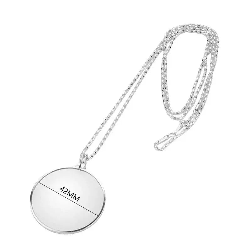 5X Magnifying Glass Necklace Pendant – Portable Monocle Pendant Magnifier Necklace Richie's Silver