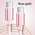 66W USB-C Fast Charging Nylon Braided Cable 1m 2m 3m USB-C Charging Cable Richie's Pink 2m