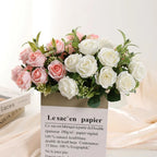10-Head Artificial Rose Bouquet – 6 Colors for Home Decor Artificial Flower Bouquet Richie's