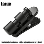 360° Rotatable Headphone Cable Clip Earphone Winder Clamp Headphone Cable Clip Richie's Large Clip B