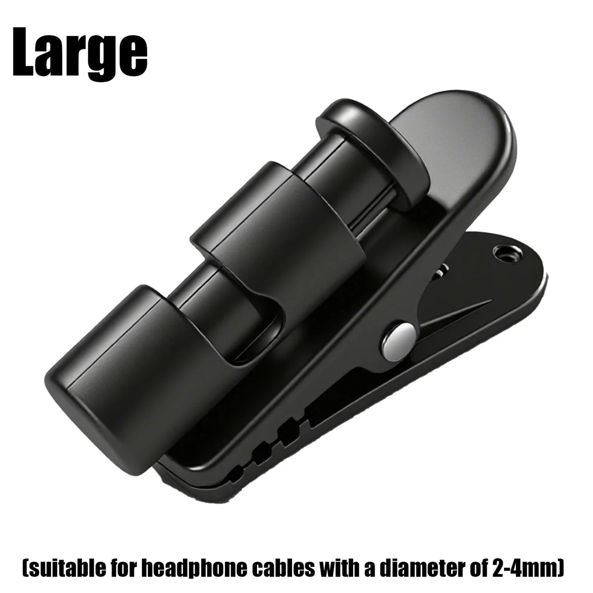 360° Rotatable Headphone Cable Clip Earphone Winder Clamp Headphone Cable Clip Richie's Large Clip B
