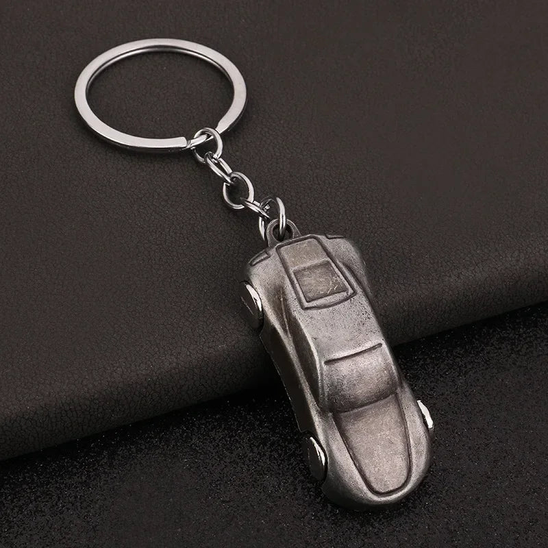 Retro Racing Car Keychain – Zinc Alloy Metal Key Ring Fob Car Keychain Richie's C 1 Piece