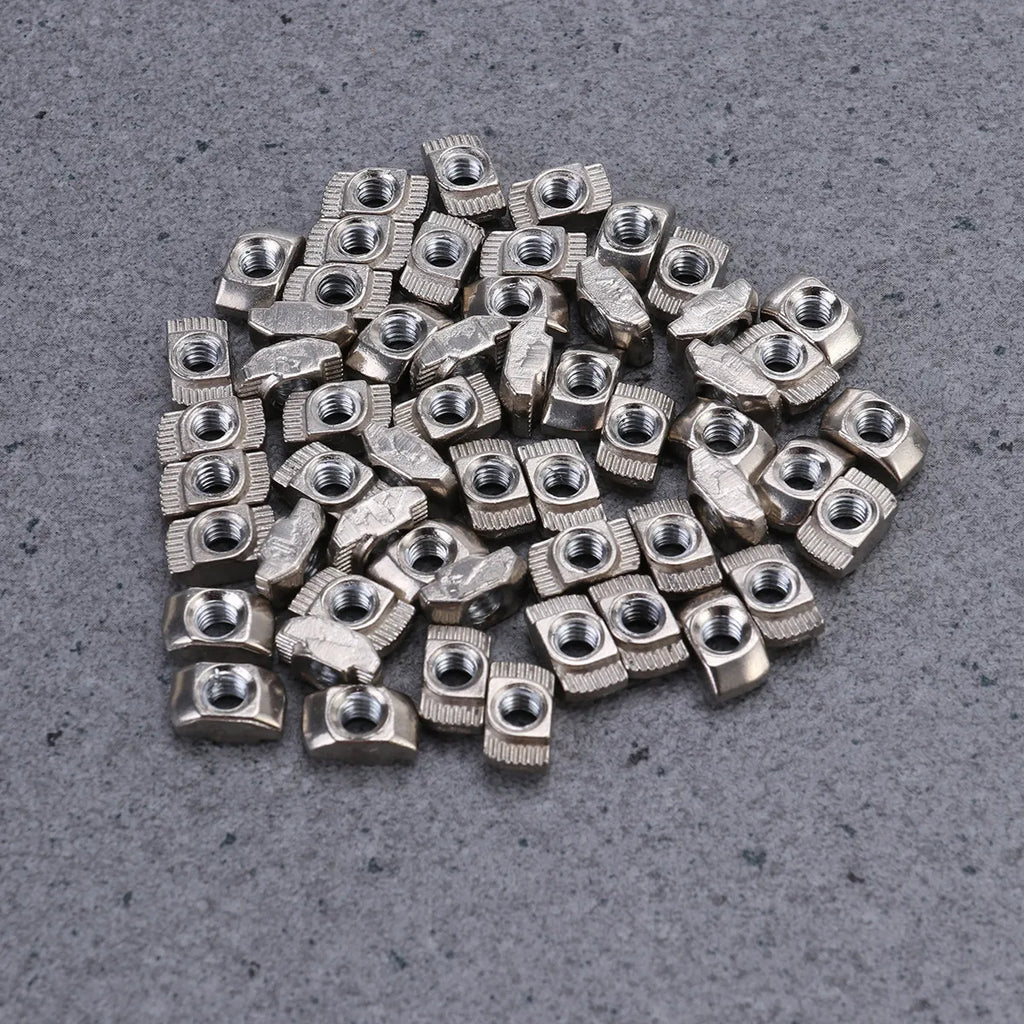 50Pcs M4 European T-Nuts for 20x20mm Aluminum Extrusion Profiles T-Slot Fastener Nuts Richie's