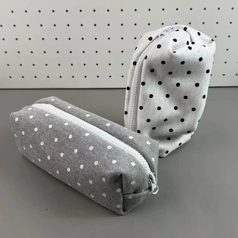 Polka Dot Pencil Case Large Capacity Soft Fabric Pen Bag Pencil Case Richie's