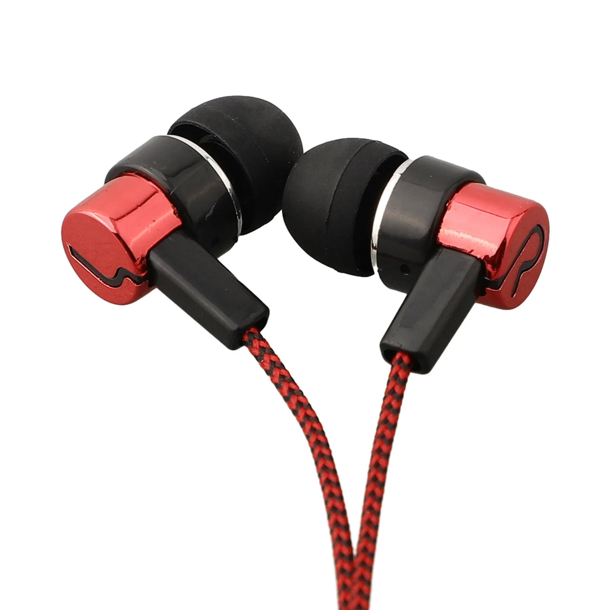 FUCHU Wired In-Ear Earbuds 3.5mm Bass Stereo Earphones Wired In-Ear Earbuds Richie's Red