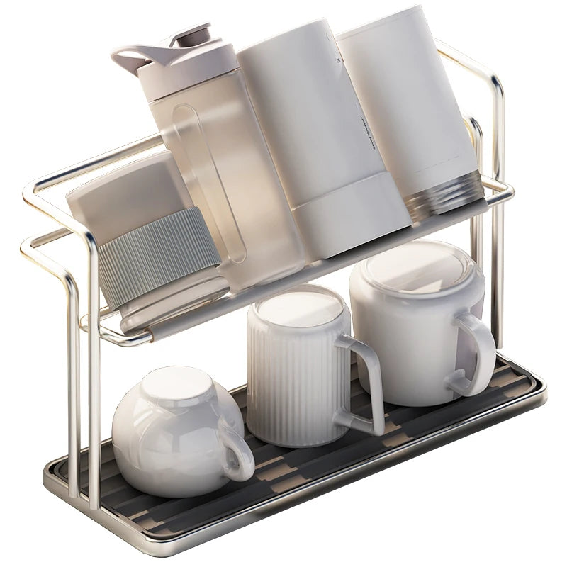 Stackable Stainless Steel Cup & Bowl Kitchen Storage Rack Kitchen Storage Rack Richie's