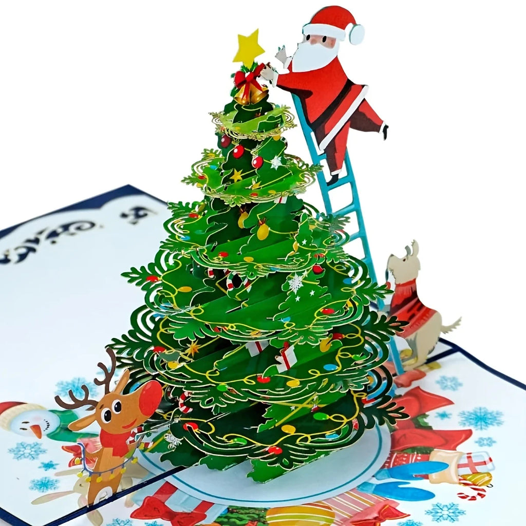 Christmas 3D Santa Claus Pop-Up Decorative Card | Holiday Gift Holiday Greeting Card Richie's