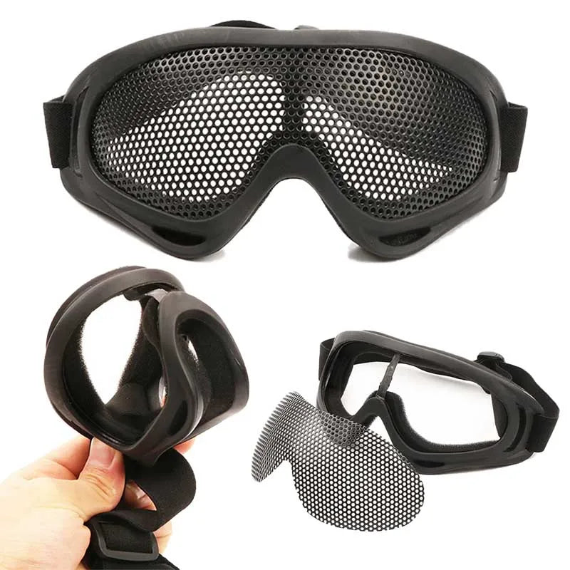 Tactical Airsoft Paintball Metal Mesh Goggles – UV Protection Tactical Mesh Goggles Richie's