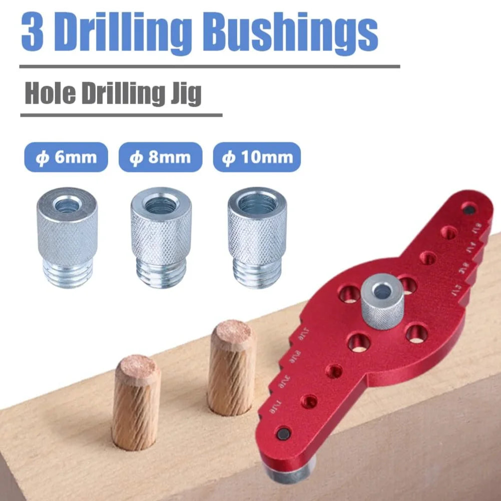 2-in-1 Pocket Hole Drilling Jig & Wood Dowelling Locator Woodworking Drilling Jig Richie's
