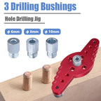2-in-1 Pocket Hole Drilling Jig & Wood Dowelling Locator Woodworking Drilling Jig Richie's