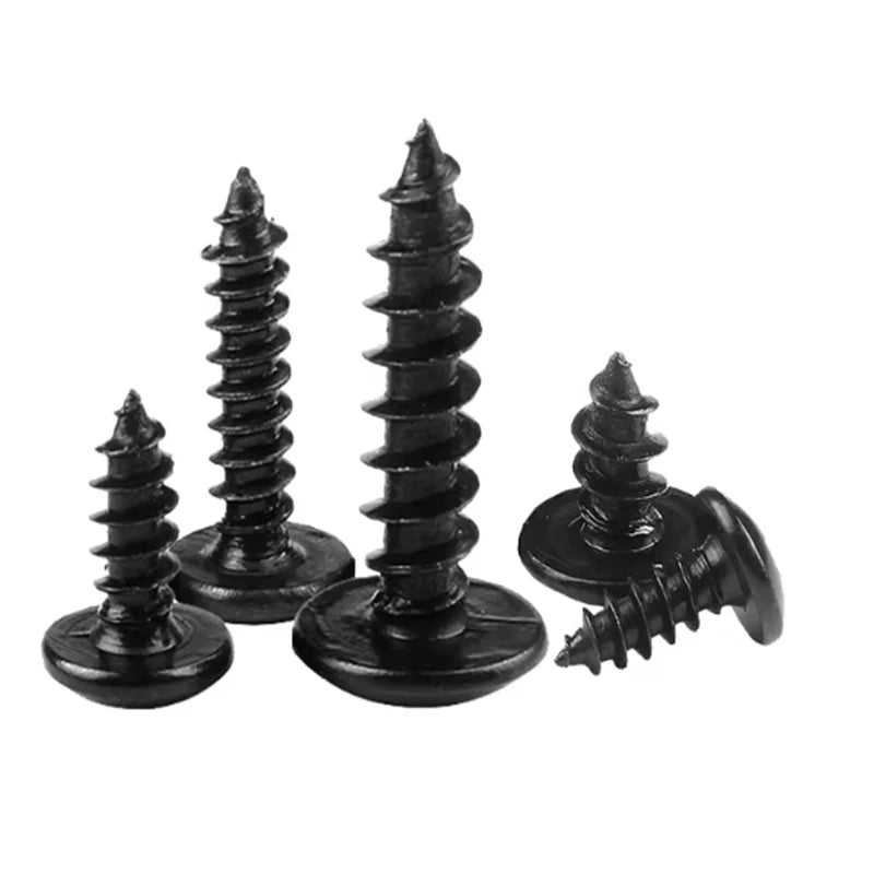M3 M4 M5 Black Truss Head Phillips Self-Tapping Screws 25–50pc Self-Tapping Screws Richie's