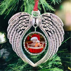 Angel Wings Christmas Ornament – Stainless Steel & Silk Keepsake Christmas Ornament Richie's