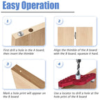 2-in-1 Pocket Hole Drilling Jig & Wood Dowelling Locator Woodworking Drilling Jig Richie's