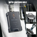 Aluminum Alloy RFID Blocking ID Badge Holder with Back Clip ID Badge Holder Richie's