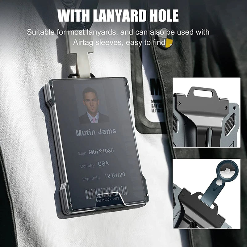 Zeeker Tactical Aluminum ID Badge Holder RFID Blocking Wallet RFID Blocking Wallet Richie's
