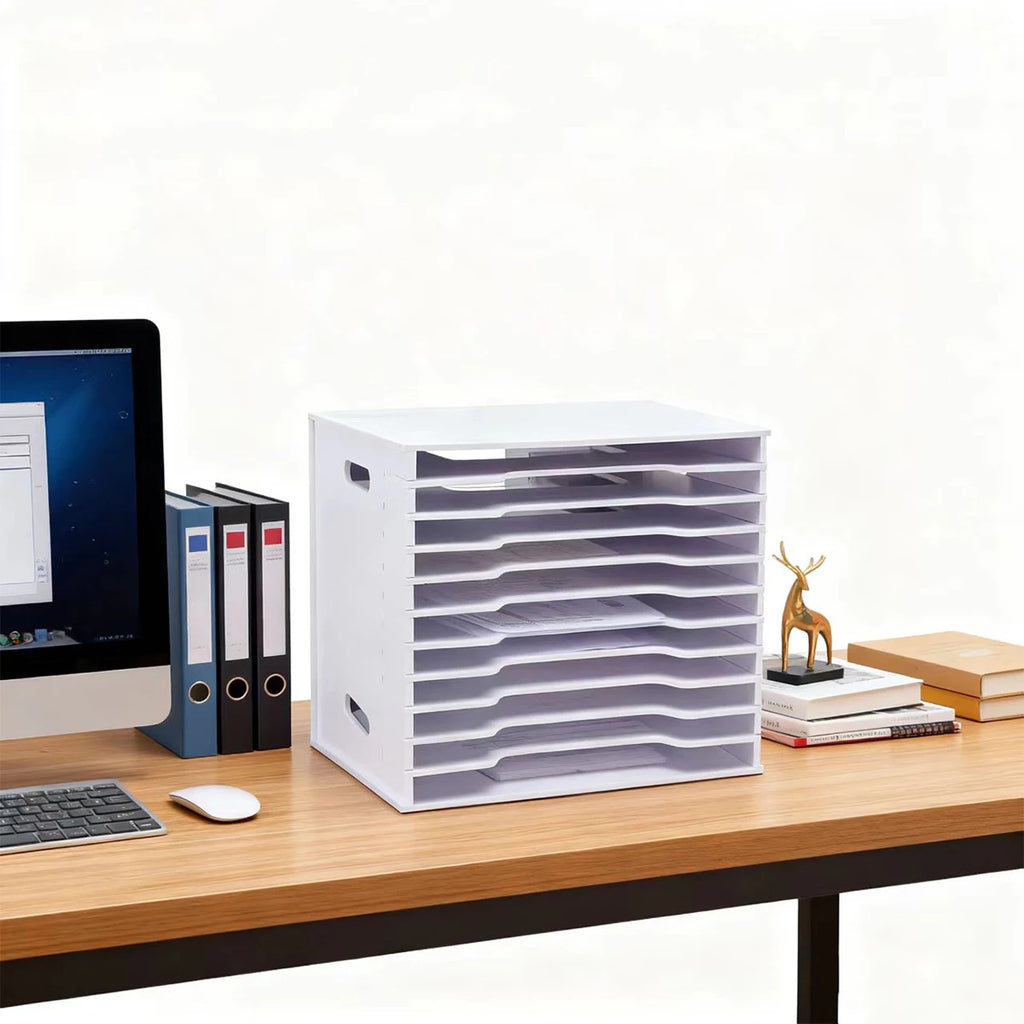 12-Tier Desktop File Organizer – A4 Paper & Document Holder Desktop File Organizer Richie's