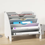 7-Tier Desktop File Organizer | White Vertical Document Rack Desktop File Organizer Richie's