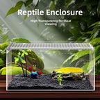 Transparent Acrylic Reptile Terrarium – Ventilated Lizard Habitat Reptile Terrarium Richie's