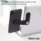 Magnetic Folding Phone Stand Laptop Side Mount Dual Screen Laptop Phone Mount Richie's Black