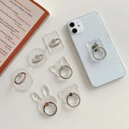 Transparent Diamond Ring Phone Holder – Rotatable Finger Grip Phone Ring Stand Richie's