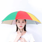 Hands-Free Head Umbrella Hat – Foldable UV & Rain Shield Head Umbrella Hat Richie's A6