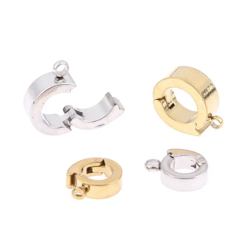 Stainless Steel Round Clasp Buckles for Jewelry Making – 1/5 Pcs Jewelry Clasp Buckle Richie's