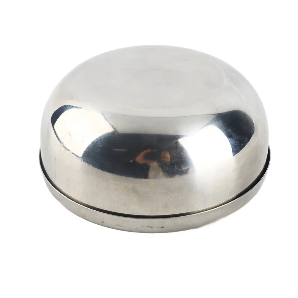 Stainless Steel Rice Bowl with Lid – 400ml Deep Dinner Bowl Stainless Steel Bowl Richie's