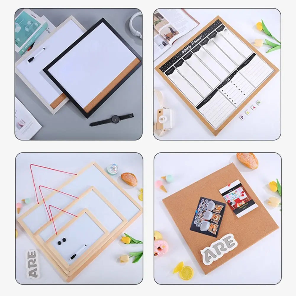 Wooden Frame Cork Bulletin Board – Memo & Photo Display Cork Bulletin Board Richie's