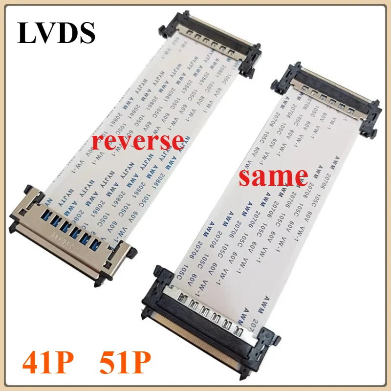 41/51 Pin 4K LVDS LCD Ribbon Cable FFC FPC Dual Head AWM LCD Ribbon Cable Richie's 4K-41P 100mm 1Pcs Same