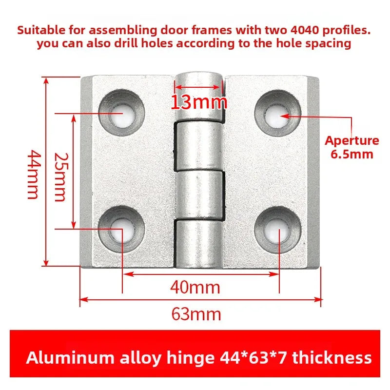Aluminum Gun Stock Hinges 2020/3030/4040/5050 – Doors & Cabinets Door Cabinet Hinge Richie's 4040 Silver 25x40