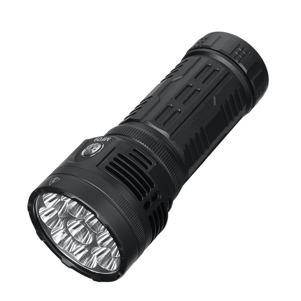 Astrolux MF09 26000LM LED Flashlight 600M Range + Cooling Fan High-Lumen LED Flashlight Richie's Black