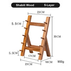 Multi-Layer Wood Katana Display Stand & Knife Rack – 4/5/6 Tier Wood Display Rack Richie's Shabili Wood 5-Layer