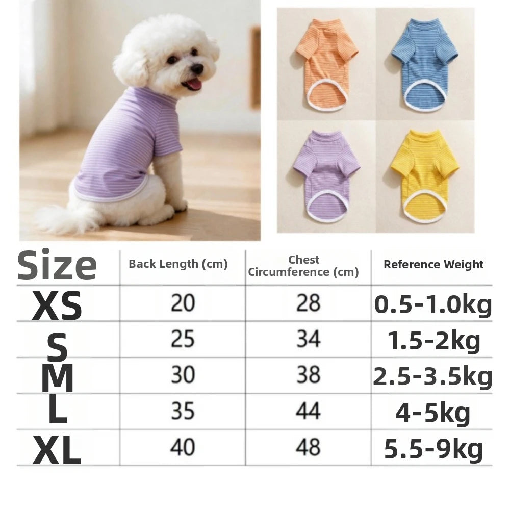 Thermal Fleece Dog Sweatshirt – Stripe Puppy Pullover S/M/L Dog Sweatshirt Richie's